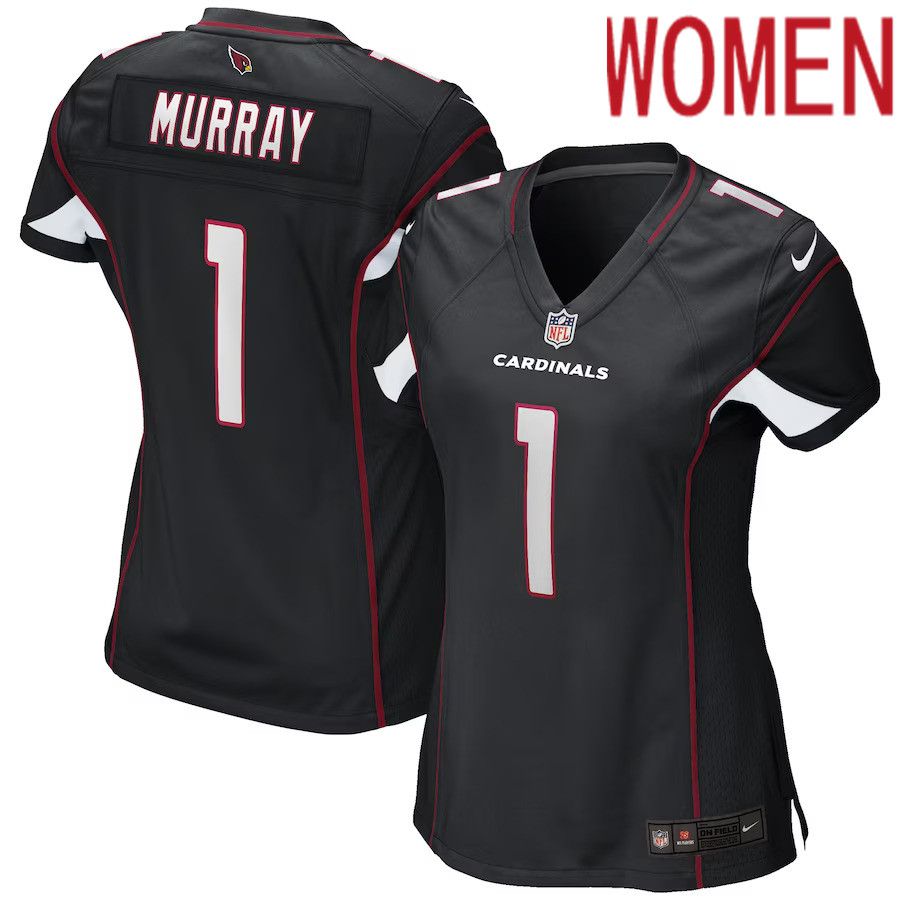 Women Arizona Cardinals 1 Kyler Murray Nike Black Game Player NFL Jersey